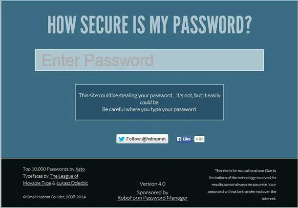 快來 How Secure Is My Password 網站，測試你的密碼多久會被破解？