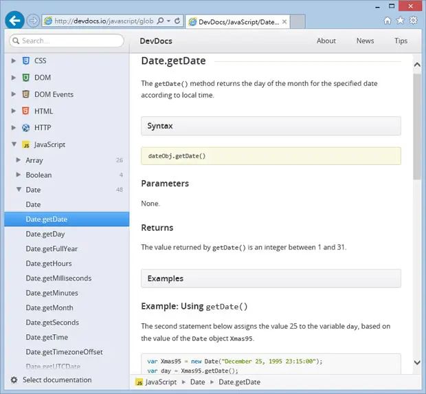 DevDocs - Web 開發者必備的線上文件手冊