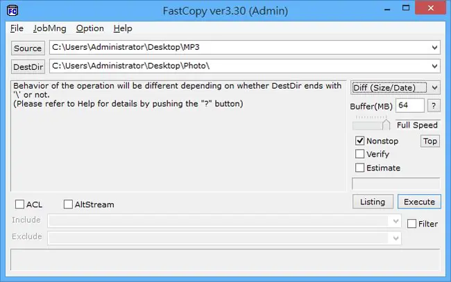 FastCopy 檔案複製與移動加快免費軟體