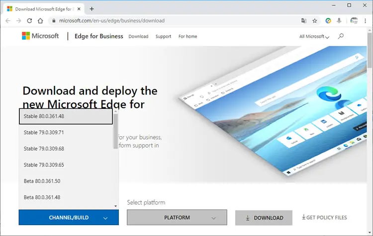 如何下載完整的 Microsoft Edge 離線安裝程式？