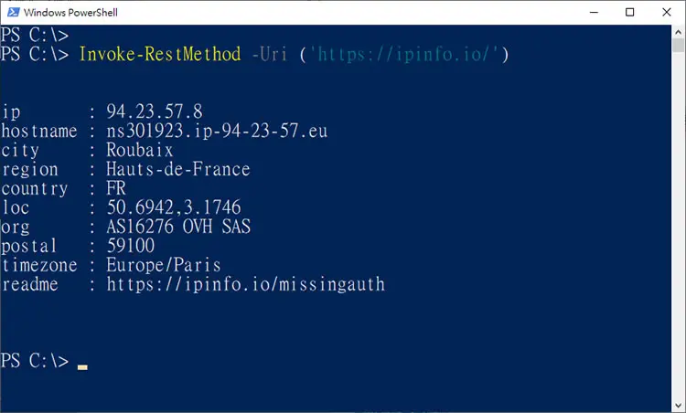 如何使用 PowerShell 查詢電腦目前對外的 IP 位址？