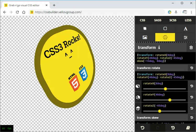 CSS Grab n' Go Editor 可視化 CSS 語法產生器