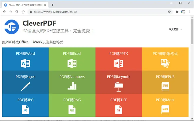CleverPDF 將 PDF 轉換成 PowerPoint 幻燈片的免費線上服務