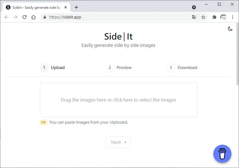 SideIt 可合併圖片的免費線上工具
