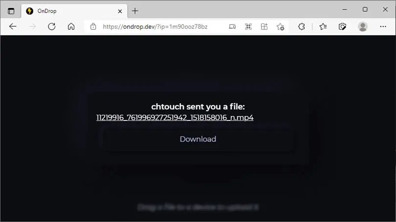 OnDrop 透過裝置內的瀏覽器就可互相傳送檔案