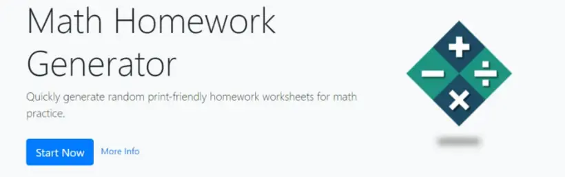 Math Homework Generator 加、減、乘、除數學題目自動產生器