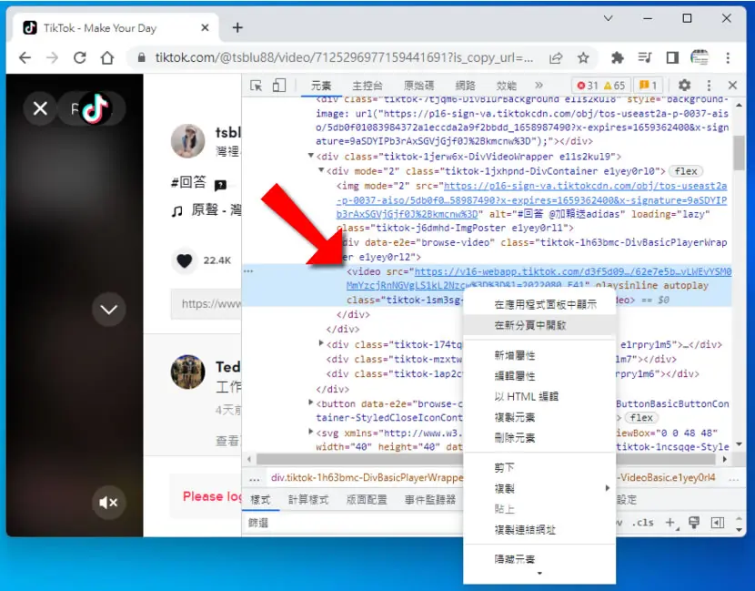 如何透過瀏覽器直接下載 TikTok影片？