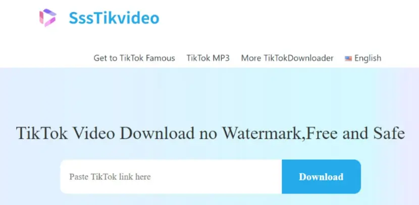 SssTikvideo 無浮水印的 TikTok 影片下載免費服務