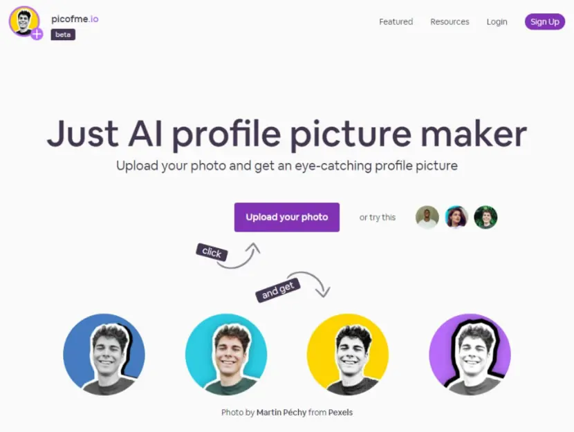 Picofme 用 AI 打造的頭像製作免費工具 可自動去背並套用模板