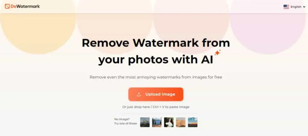 DeWatermark：免費且無使用次數限制的圖片浮水印移除 AI 工具