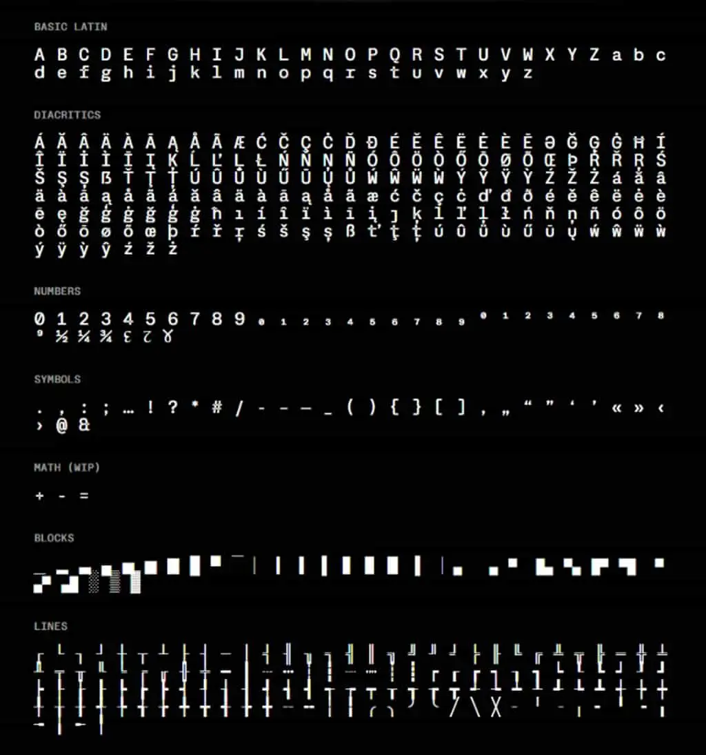 Server Mono 英文字體：具清晰可讀及商業友好的等寬字體，靈感來自打字機與命令列字體