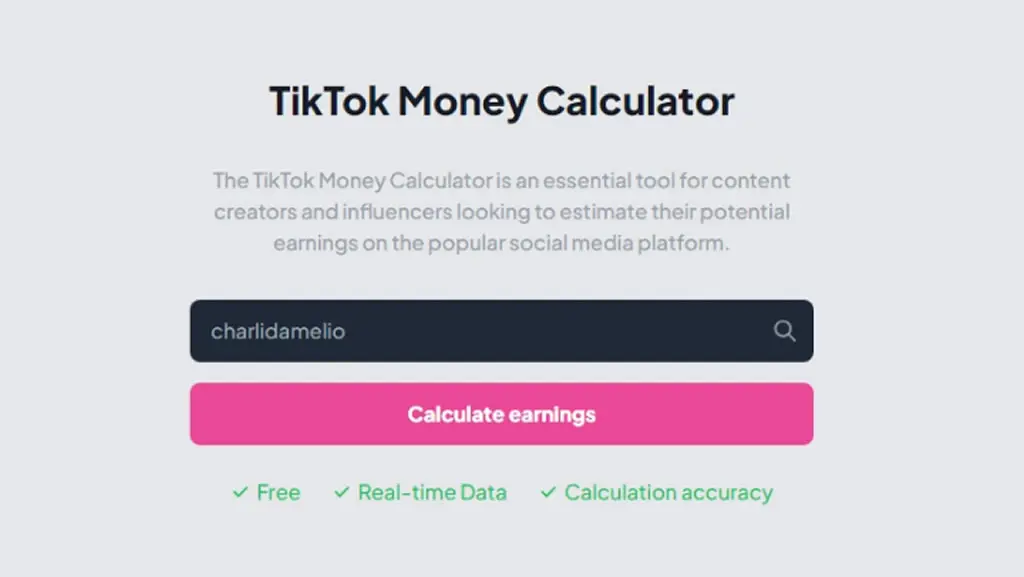 TikTok Money Calculator：快速估算 TikTok 帳號潛在收入的免費工具