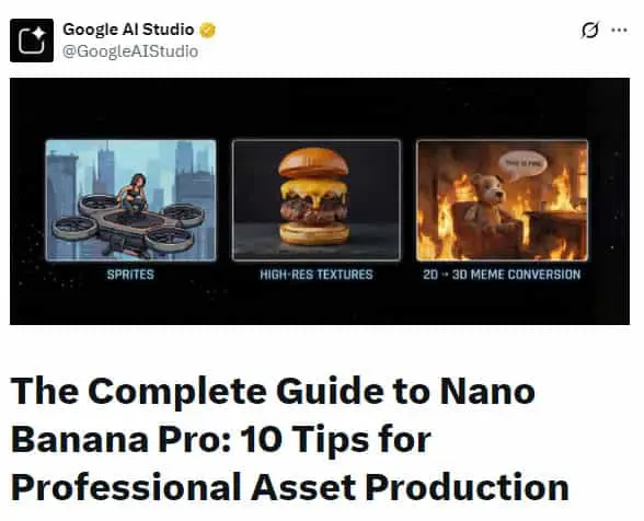 Google AI Studio 推出 Nano Banana Pro 提示詞黃金法則，用範例帶你製作商用級圖像