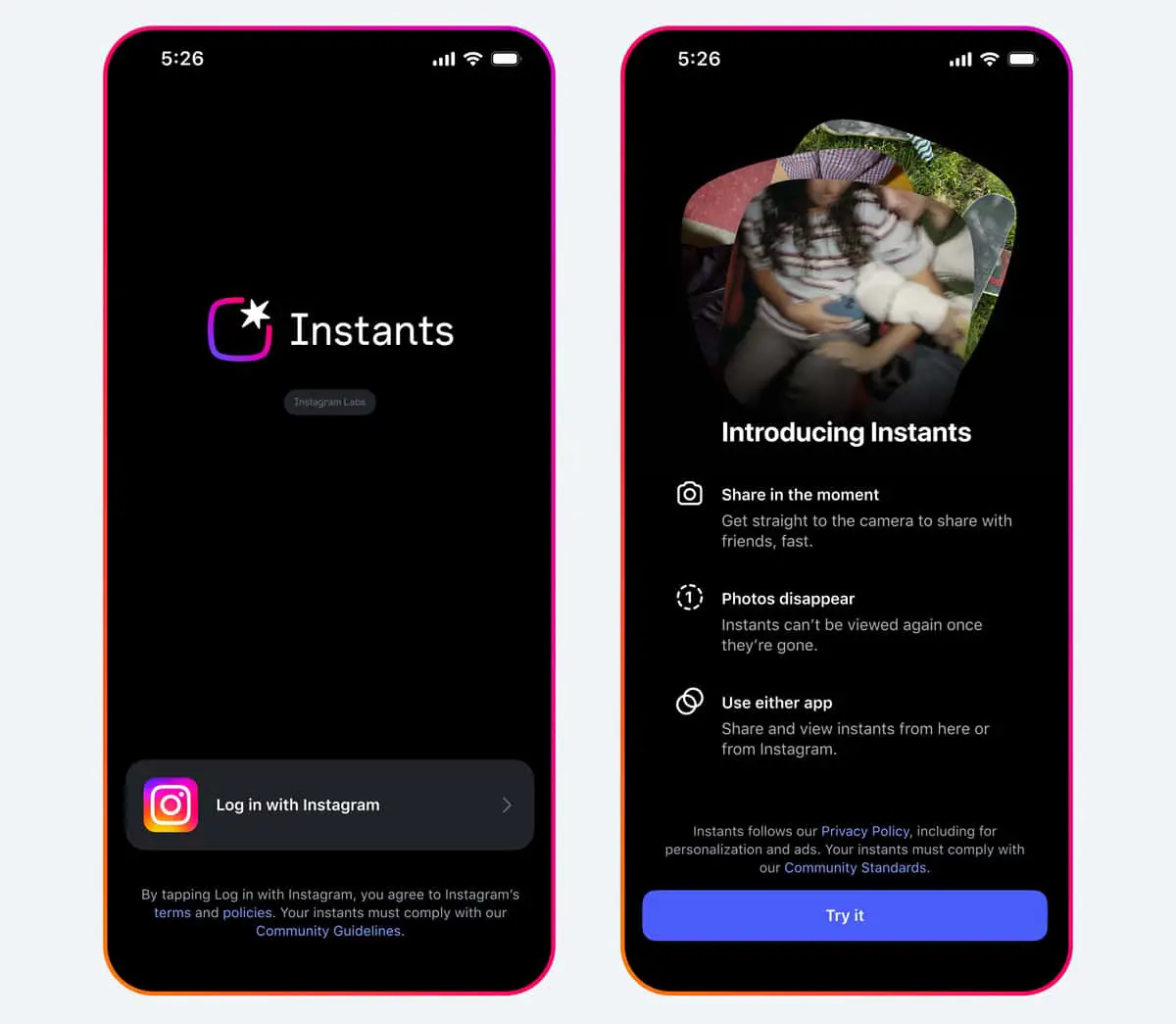 Instagram 推出 Instants：拍完即傳、看完即消，專為好友設計的真實分享功能