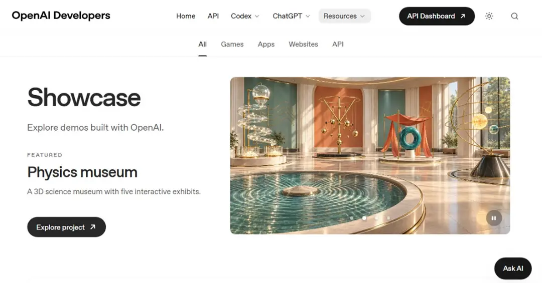 OpenAI Showcase 官方作品展示頁面：從案例到原始碼，讓你照著學做出同款應用
