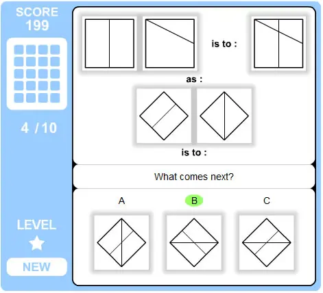 IQ Test 來測試自己的解題能力 - 益智遊戲