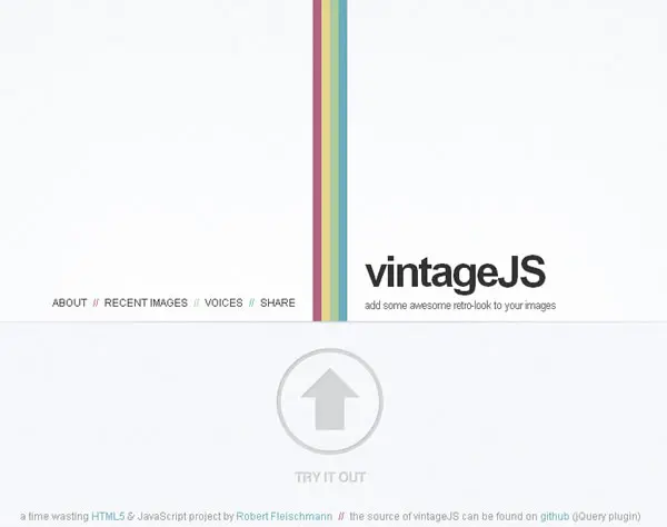 vintageJS 線上製作復古風格的相片