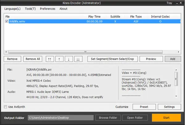 Kirara Encoder 影片轉檔免費工具(免安裝)